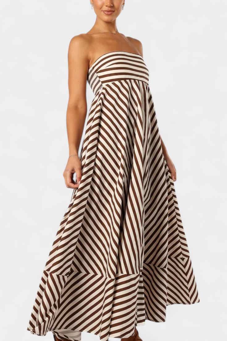 Rosa Vestido Fruncido Convertible con Encanto Nocturno