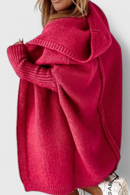 Cárdigan de Punto con Capucha Oversized de Lovisa