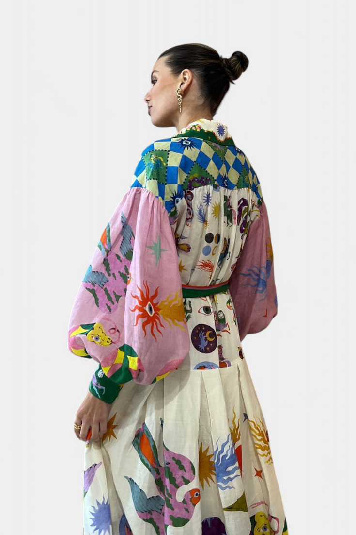 Vestido Midi Elegante Fit-and-Flare Natasha