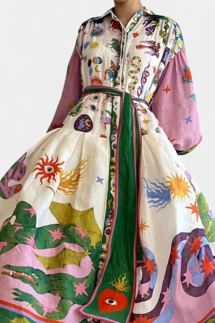 Vestido Midi Elegante Fit-and-Flare Natasha