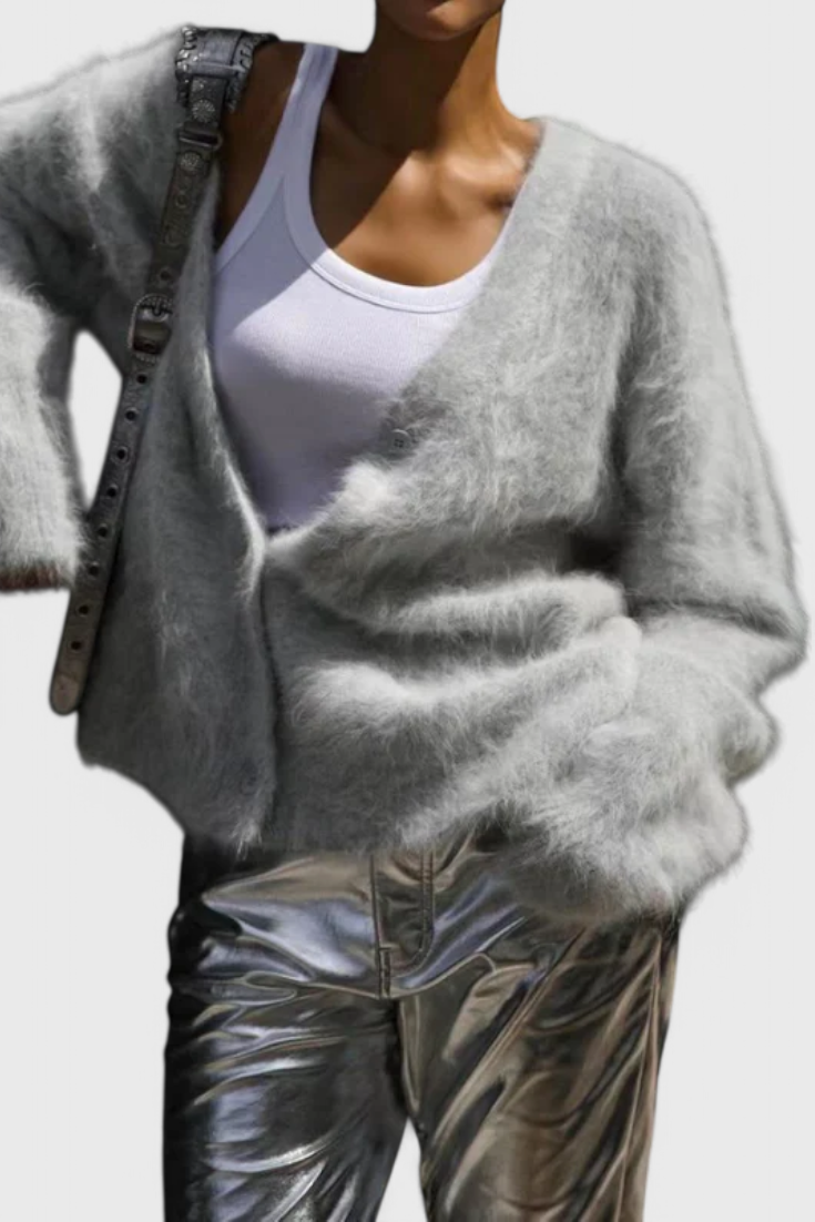 Cardigan Daniela de Mezcla de Cachemira Suave