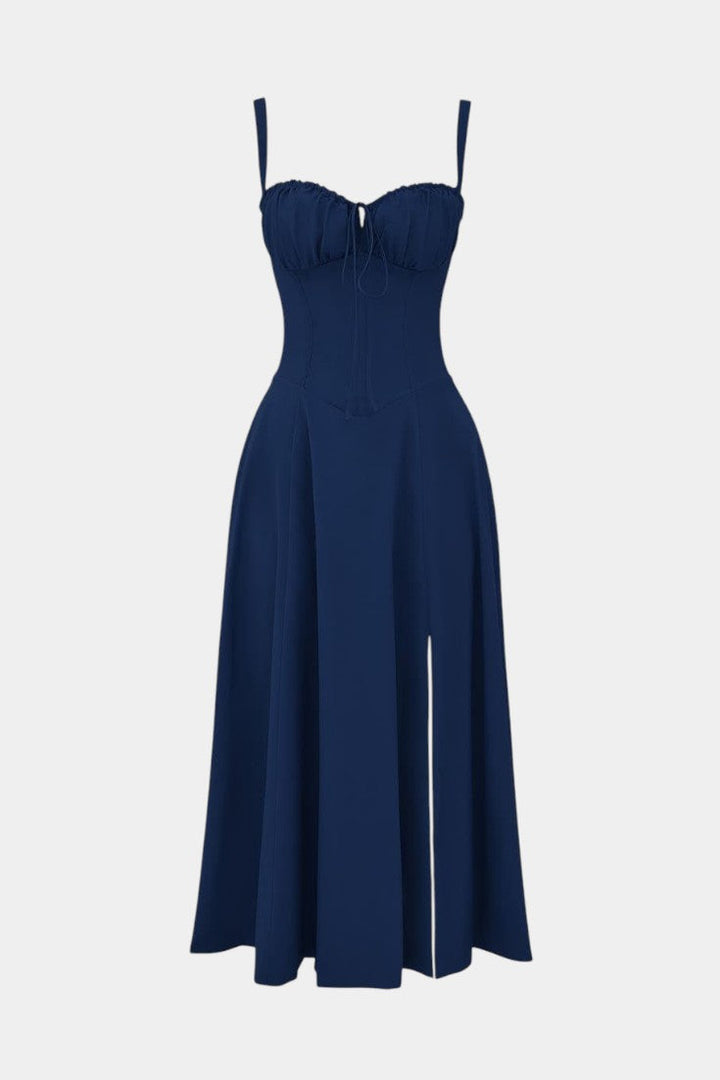 Flora Vestido Midi A-Line con Corsé