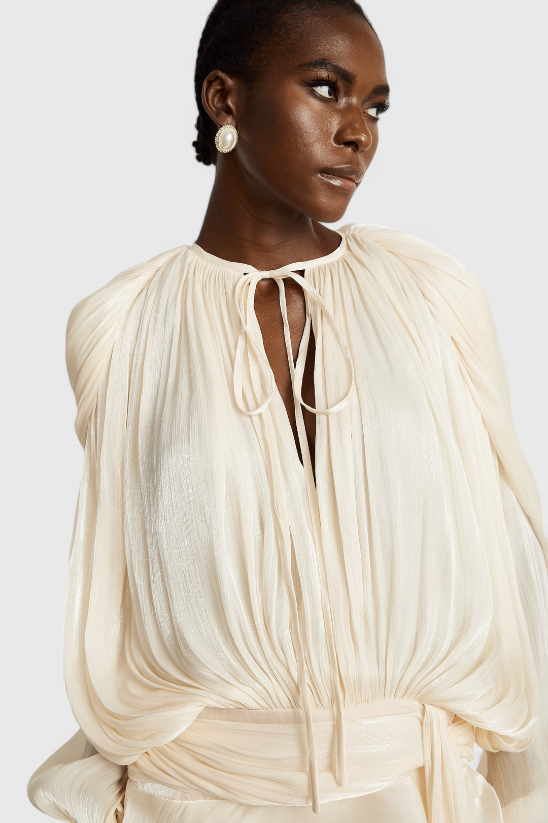 Aurore Vestido Mini con Volantes y Pliegues Completos