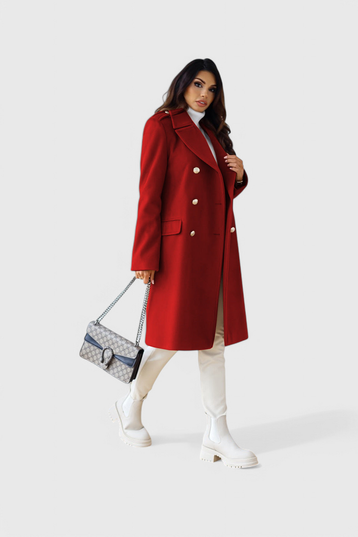Yara Abrigo de Lana Classic con Silueta Estructurada