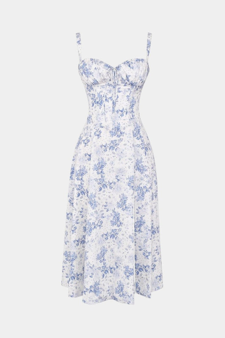 Flora Vestido Midi A-Line con Corsé