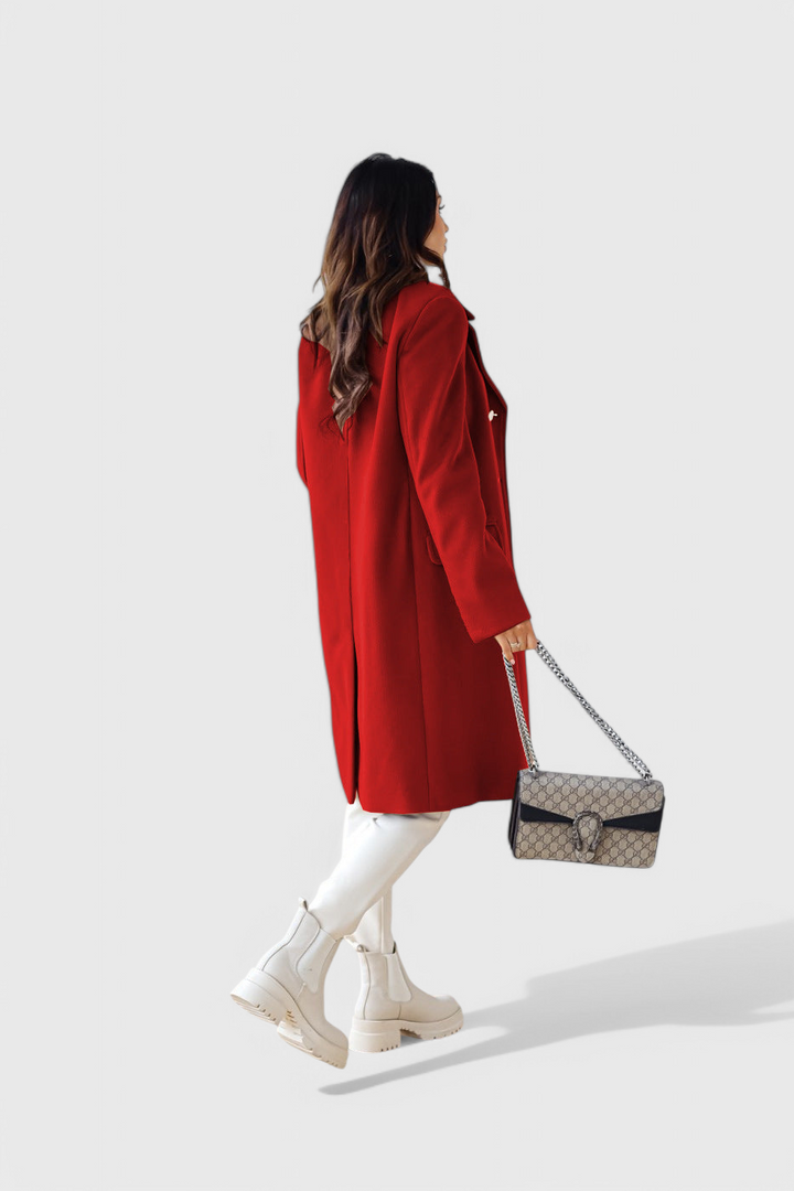 Yara Abrigo de Lana Classic con Silueta Estructurada