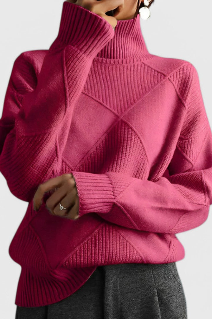 Jersey Jasmine de Cuello Alto de Cachemira