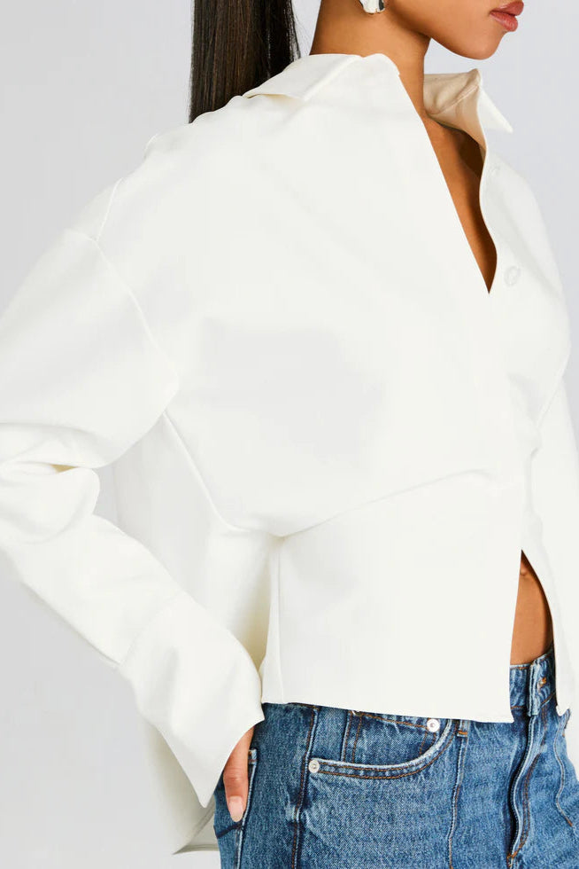 Grace Camisa de Botones Draped