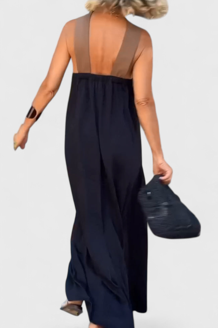 Edith Vestido de Cuello Cruzado con Espalda Descubierta