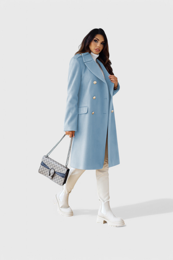 Yara Abrigo de Lana Classic con Silueta Estructurada