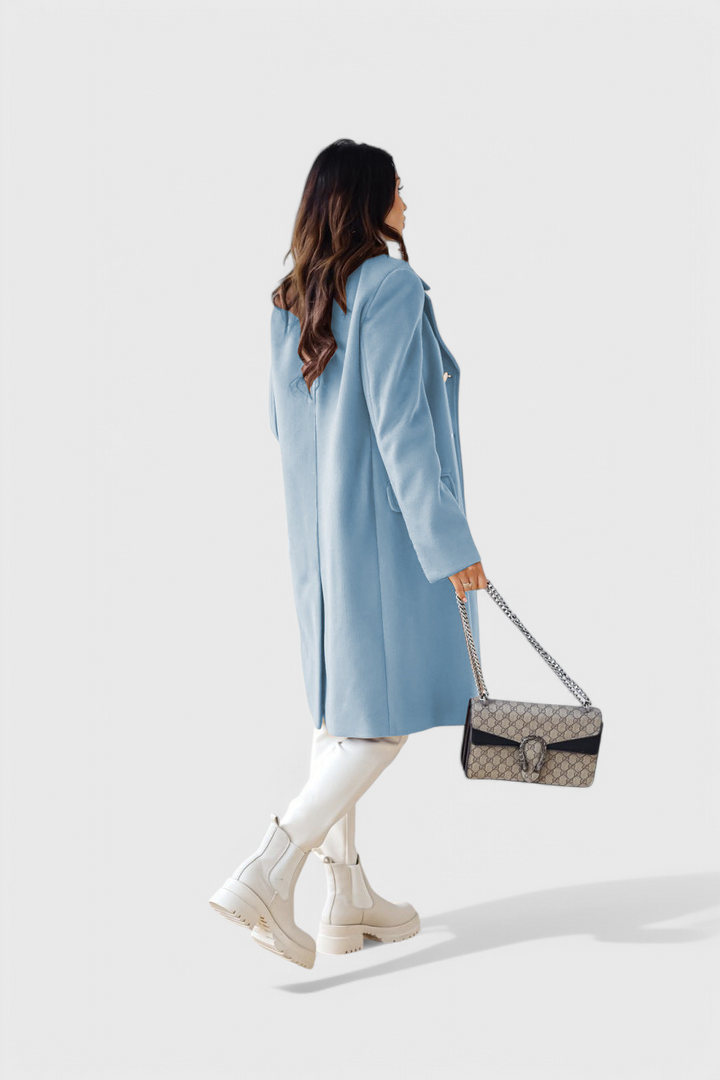 Yara Abrigo de Lana Classic con Silueta Estructurada