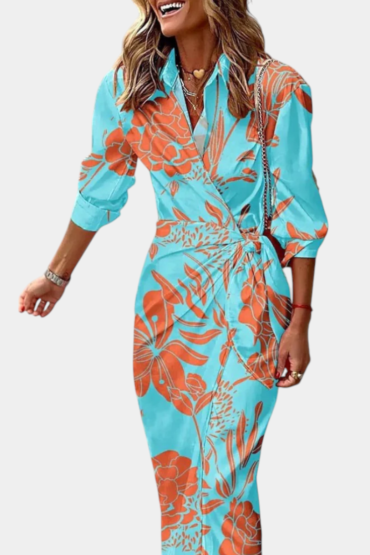 Maira Vestido Envolvente Impreso