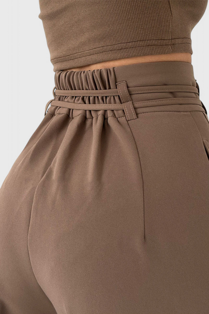 Sophie Pantalones de Pierna Ancha con Cordones