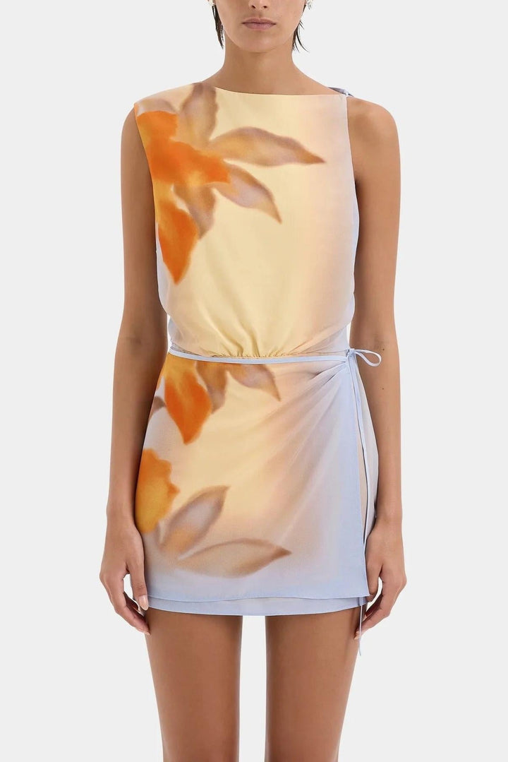 Serene Vestido Mini en Floral Secuoya