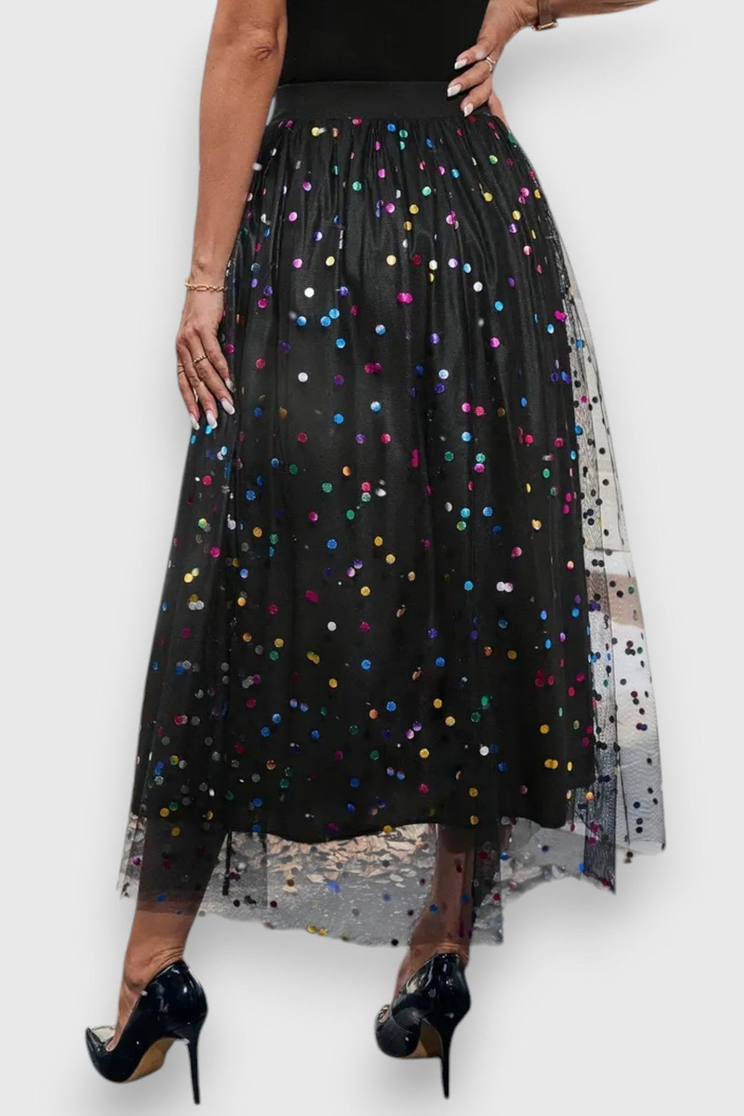 Claire Falda de Lunares Colorida