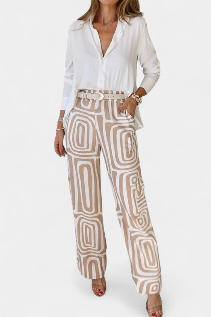 Calla Conjunto de Dos Piezas de Manga Larga