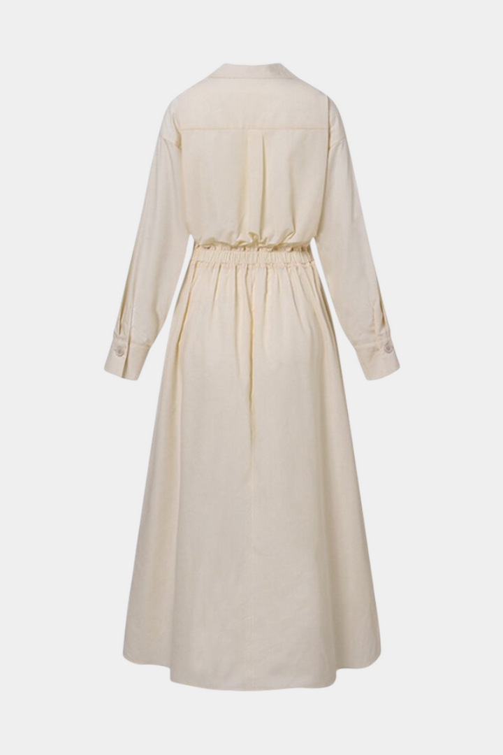 Miriam Vestido Maxi de Manga Larga Retro