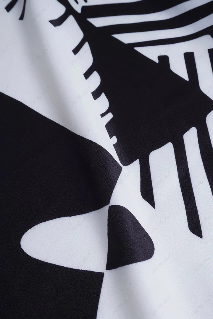 Basilisa Conjunto de Pierna Ancha con Estampado de Grafiti