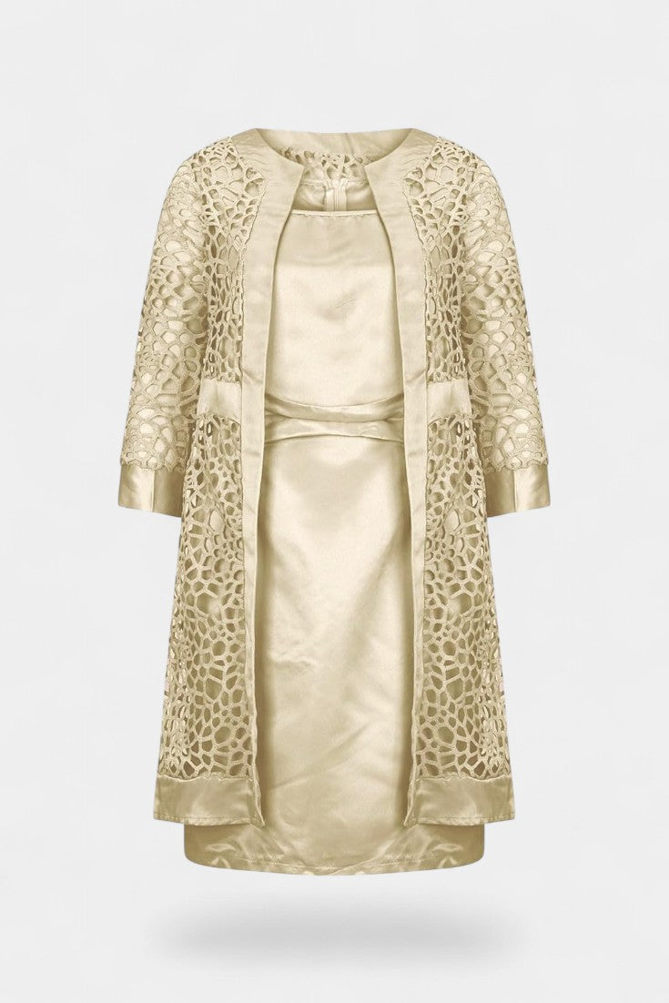 Freya Conjunto de Vestido de Dos Piezas con Encaje