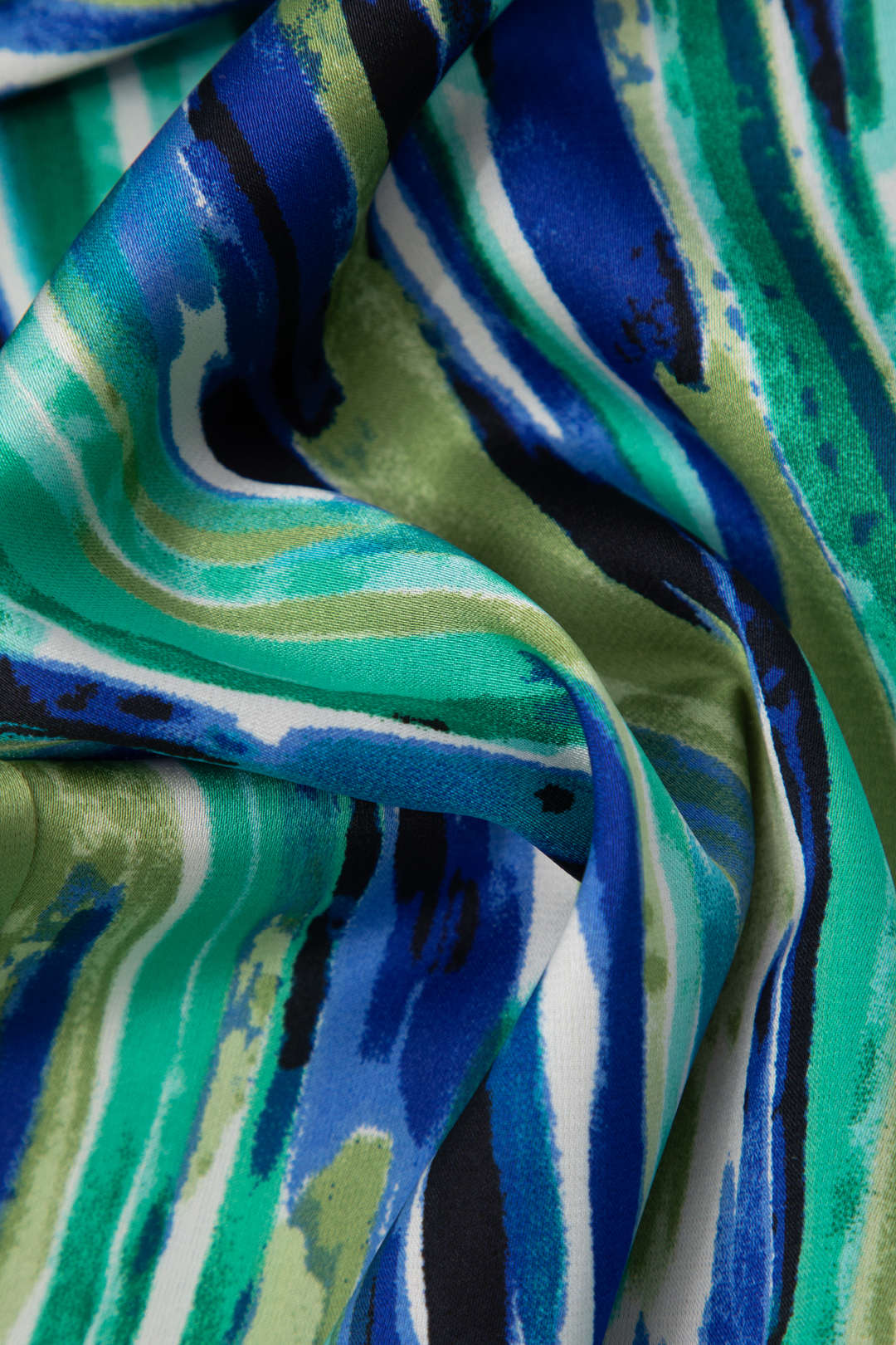 Inna Pantalones Rectos de Cintura Alta con Estampado de Mármol