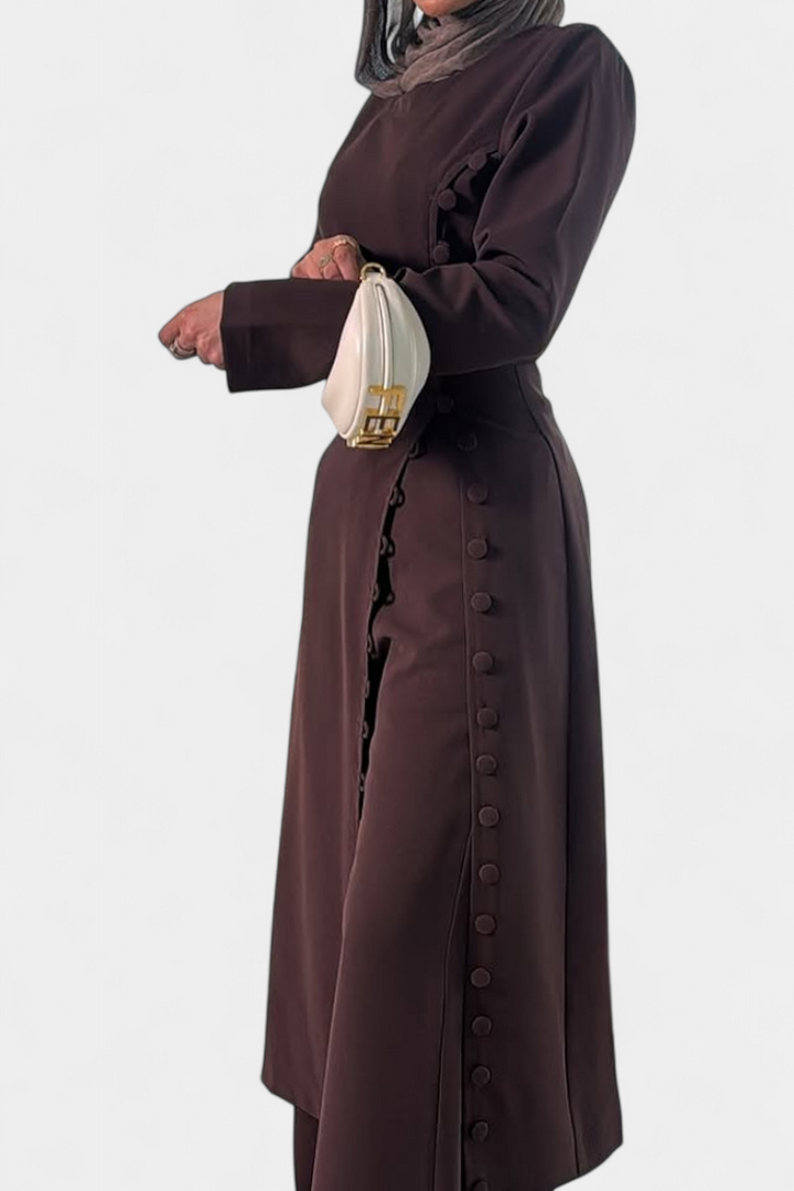 Melissa Soft Casual Blouse with Buttons and Long Pants Set