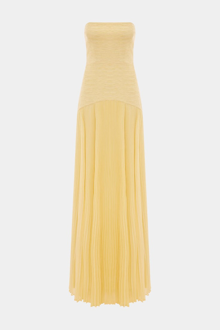 Deia Vestido Maxi de Malla con Mangas Acampanadas