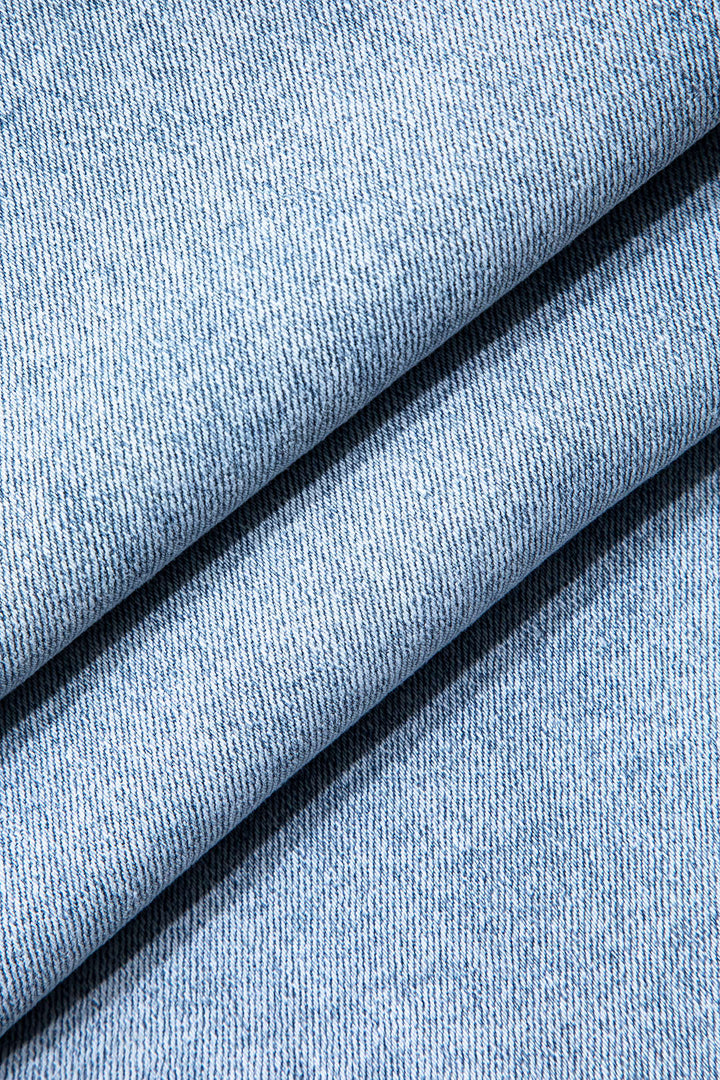 Jeans Evian Rotos de Pierna Recta con Rhinestones