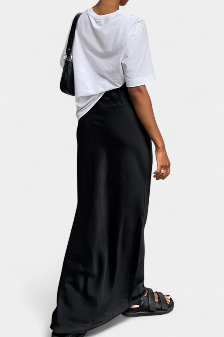 Fable Falda Maxi Utility de Diseño Liso y Estilo Pulido