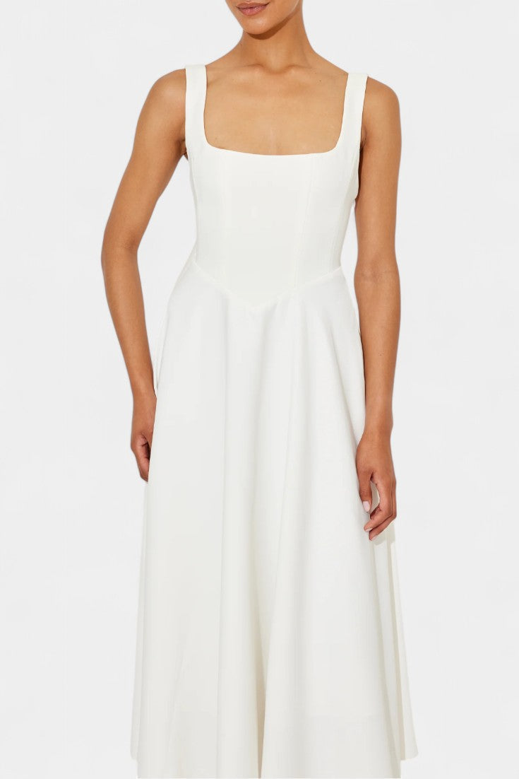 Mary Vestido Midi A-Line Sin Mangas