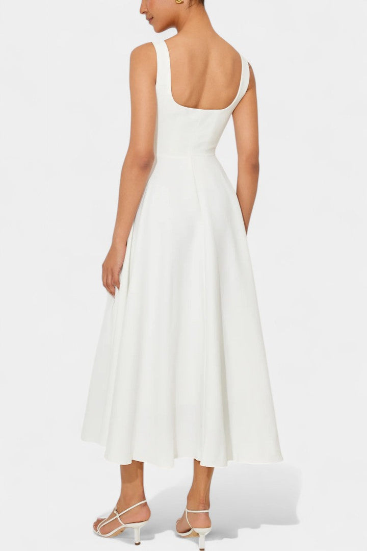 Mary Vestido Midi A-Line Sin Mangas