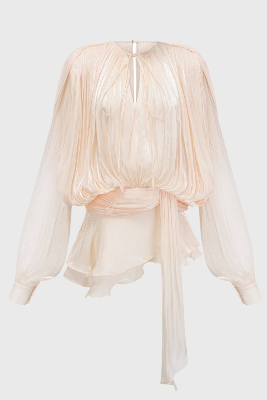 Aurore Vestido Mini con Volantes y Pliegues Completos