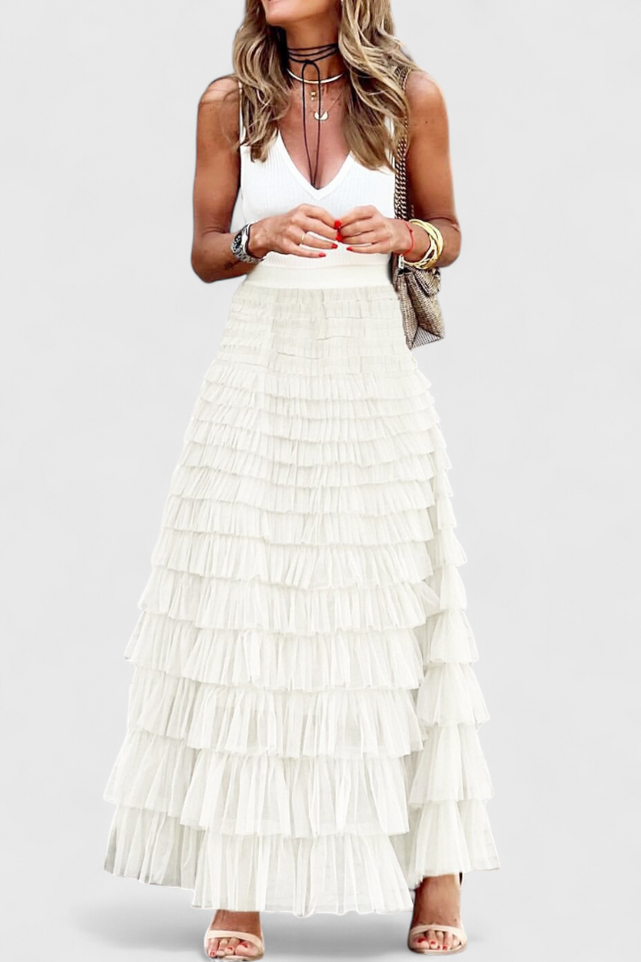 Capucine Falda Larga de Tul Vintage