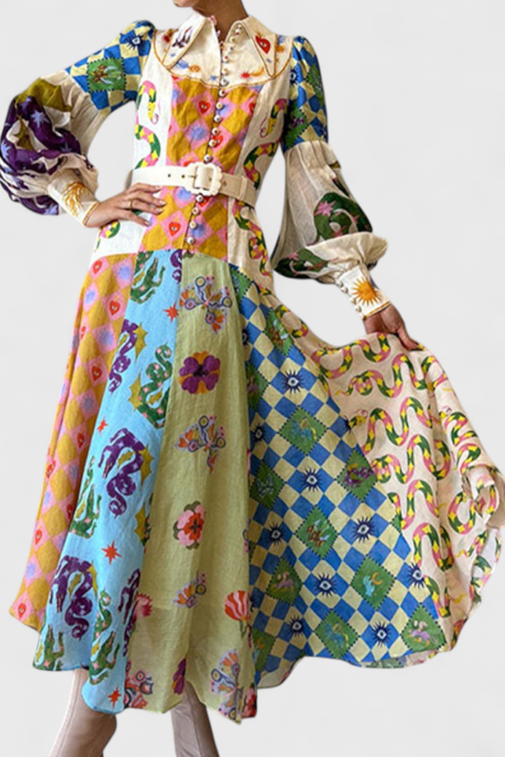 Vestido Midi Elegante Fit-and-Flare Natasha