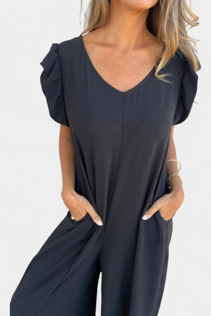 Isela Mono de Cuello en V con Estampado de Leopardo