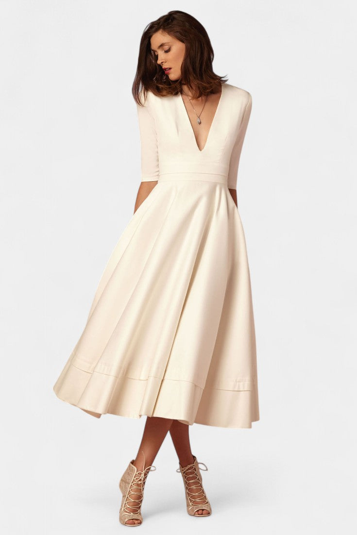 Nylah Vestido Midi A-Line de Encanto Vintage