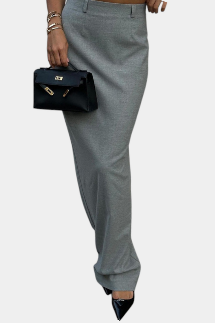 Sherrie Falda de Tiro Alto con Abertura Trasera