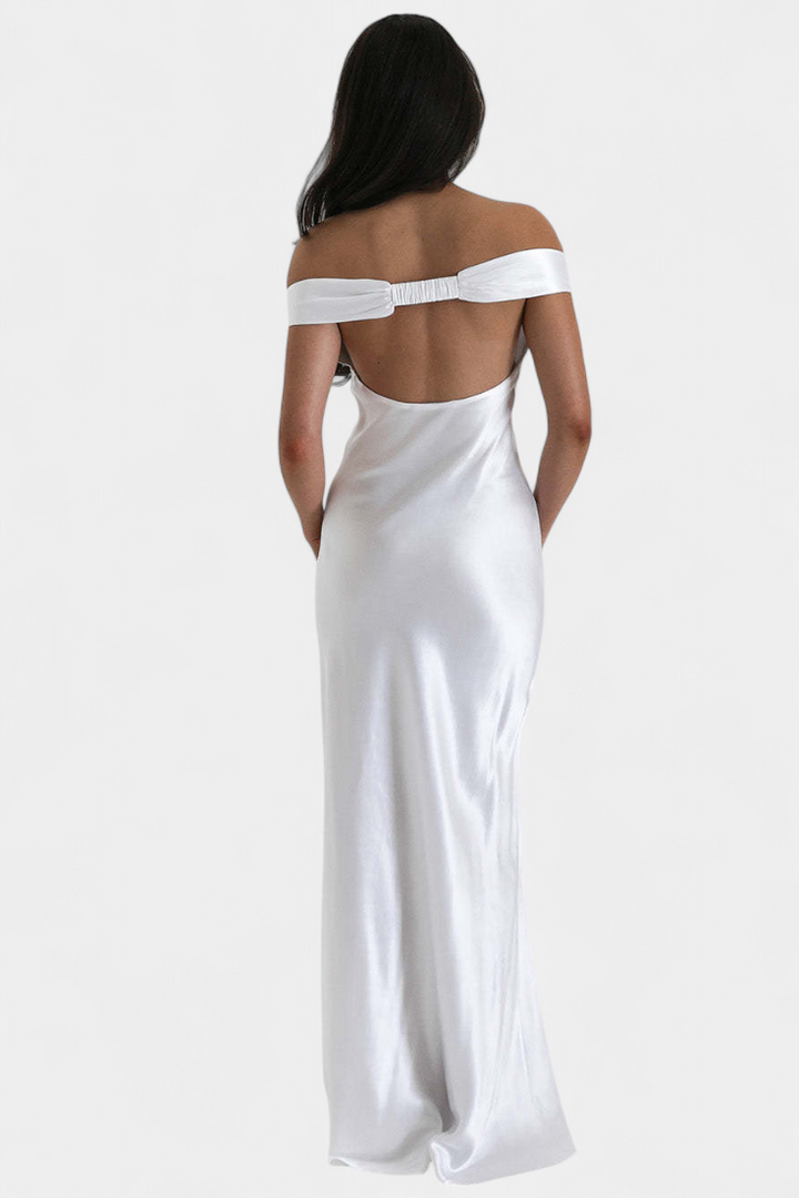 Blerina Vestido de Cola de Pez Sin Mangas