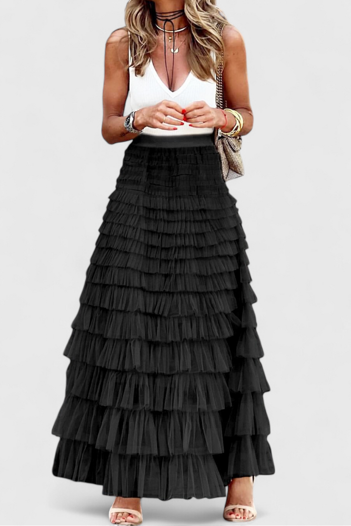 Capucine Falda Larga de Tul Vintage