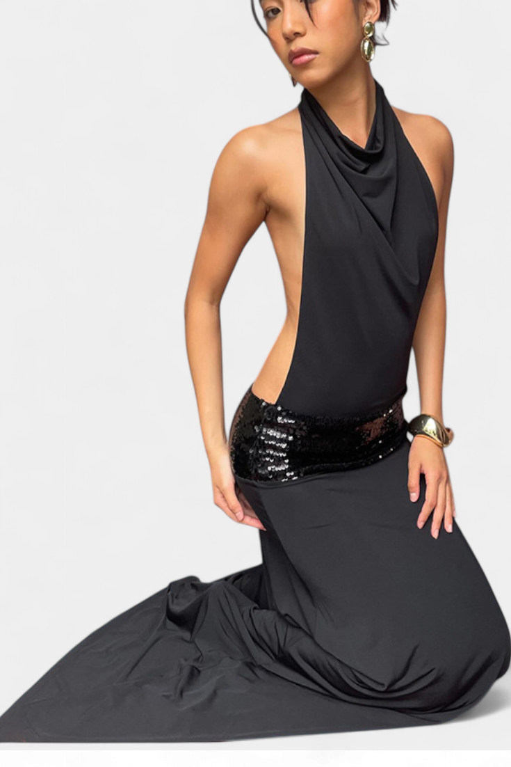 Georgia Vestido Halter Elegancia Lujo