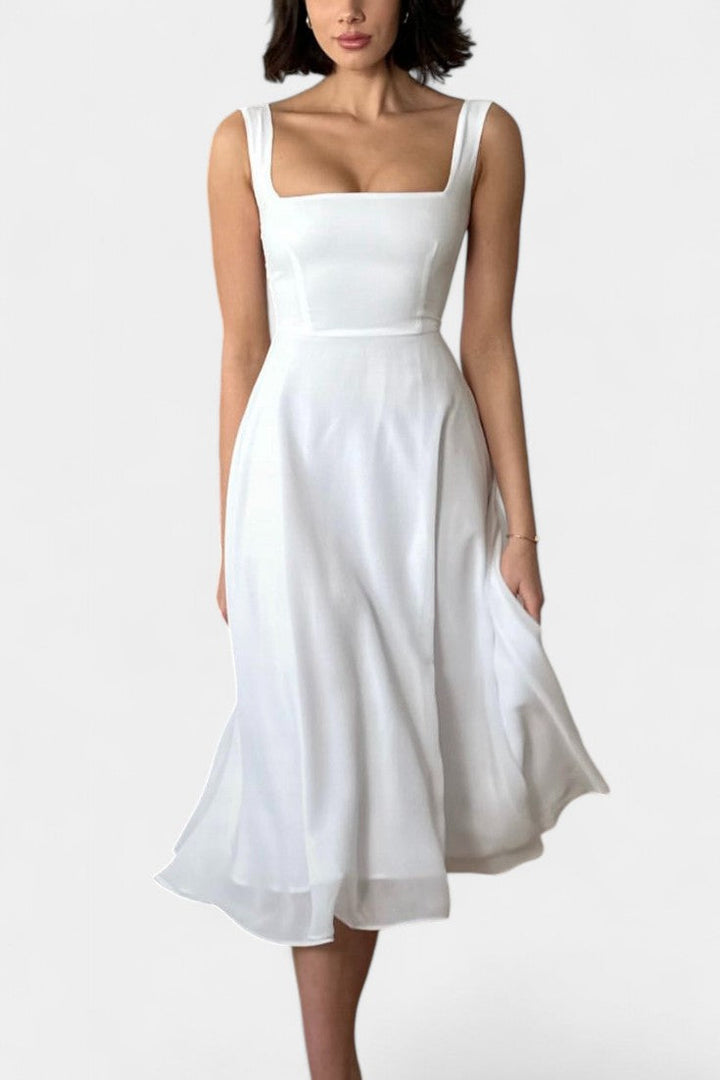 Mary Vestido Midi A-Line Sin Mangas