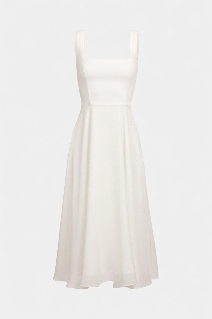 Mary Vestido Midi A-Line Sin Mangas