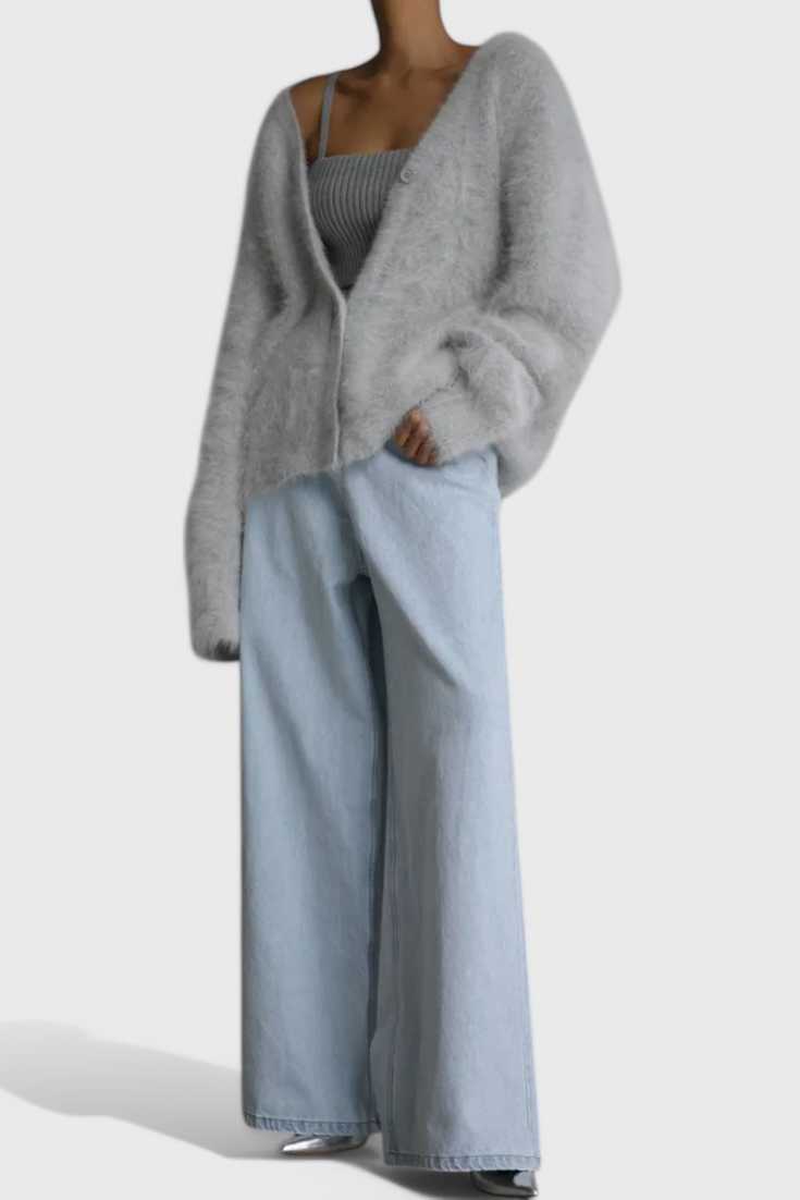 Cardigan Daniela de Mezcla de Cachemira Suave