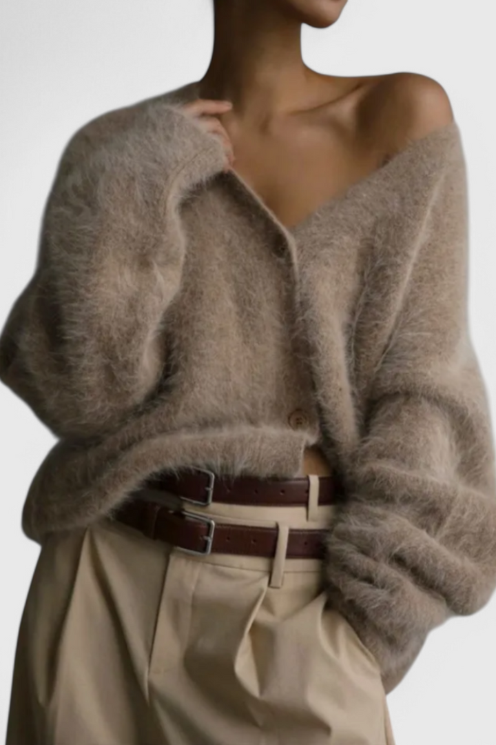 Cardigan Daniela de Mezcla de Cachemira Suave