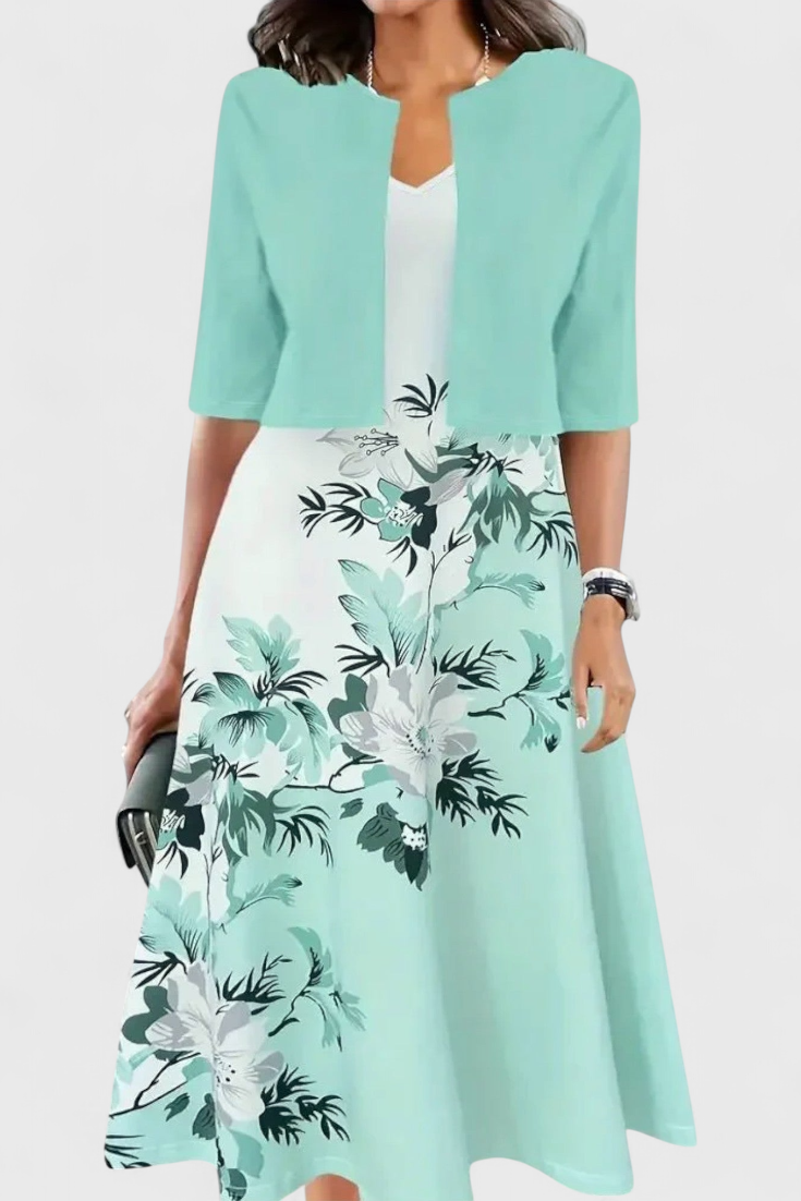 Estrella Conjunto de Vestido Blazer Midi