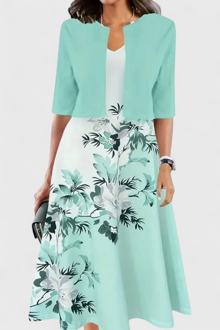 Estrella Conjunto de Vestido Blazer Midi