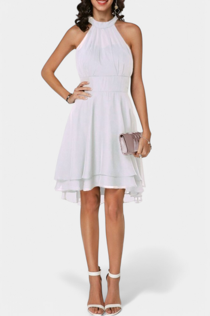 Anouk Vestido de Gasa con Volantes y Silueta Entallada