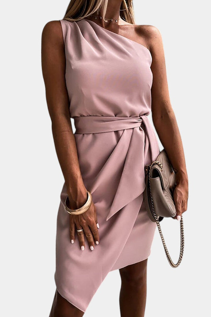 Ainsley Vestido Draped de Un Hombro