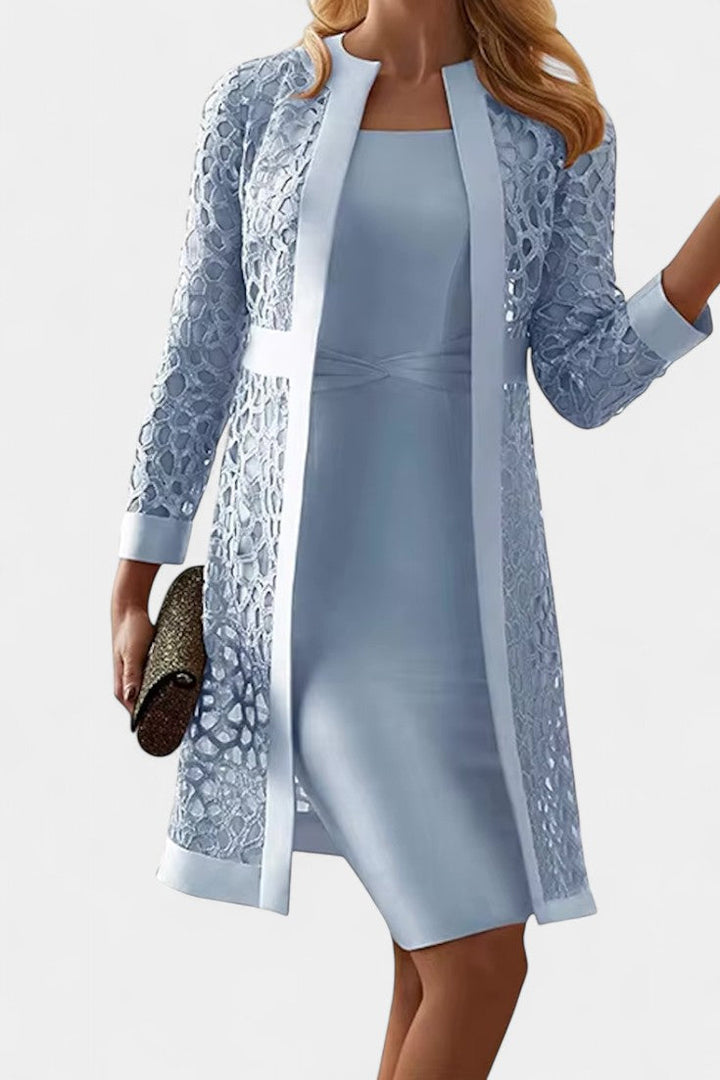 Freya Conjunto de Vestido de Dos Piezas con Encaje