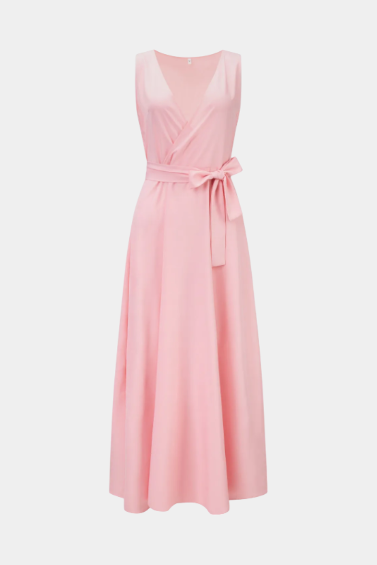 Marla – Vestido Largo de Escote en V y Silueta Fluida