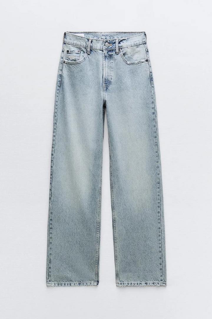 Jeans Roxy Vintage Desgastados de Cintura Alta